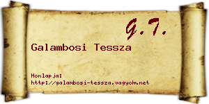 Galambosi Tessza névjegykártya